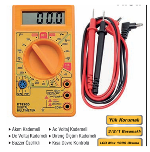 DMAX DİGİTAL MULTİMETRE ÖLÇÜ ALETİ OZS-8664